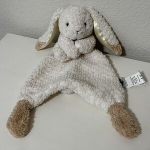 Mary Meyer Bunny Rabbitt Security Blanket Lovey Lovie Sherpa Satin Ears Knotted